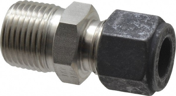 Parker 6-6 FBZ-SS Compression Tube Connector 3/8" Thread, Compression x MNPT