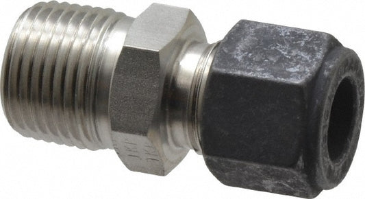 Parker 6-6 FBZ-SS Compression Tube Connector 3/8" Thread, Compression x MNPT