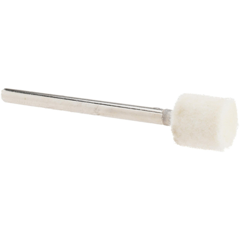 Divine Brothers B3-H Mounted Polishing Bob Cylinder Shape, 3/8" Max Dia, 1/8" Shank Dia, Wool Felt
