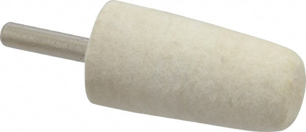 Divine Brothers SB1C-M Mounted Polishing Bob Conical Shape, 1" Max Dia, 1/4" Shank Dia, Wool Felt