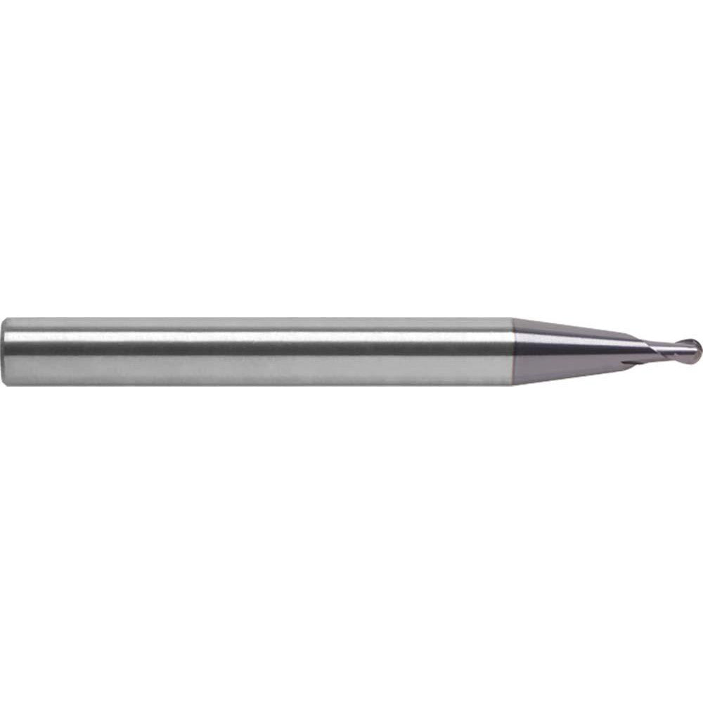 RobbJack DM-201-04 Ball End Mill 0.125" Dia, 0.125" LOC, 2 Flute, Solid Carbide