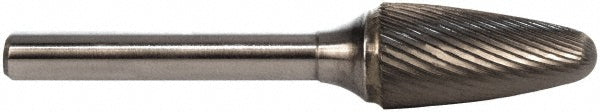 M.A. Ford 45250027L6 Abrasive Bur SF-1L6-D, 1/4" Cut Dia, Ball Nose Tree, Double Cut