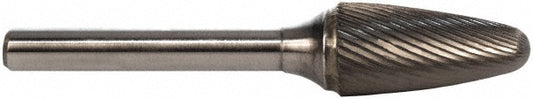 M.A. Ford 45250027L6 Abrasive Bur SF-1L6-D, 1/4" Cut Dia, Ball Nose Tree, Double Cut
