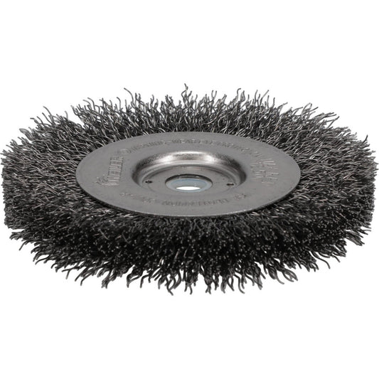 Weiler 93609 Wheel Brush 4" Wheel Dia, 1/2" Face Width, 0.0140" Wire Dia, Crimped