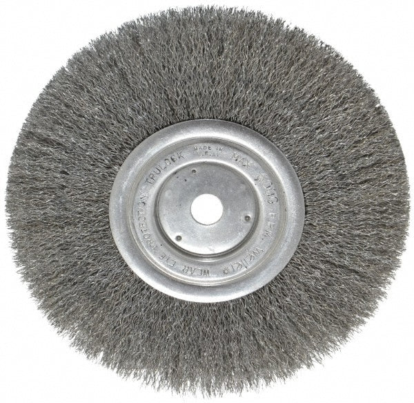 Weiler 93617 Wheel Brush 8" Wheel Dia, 3/4" Face Width, 0.0104" Wire Dia, Crimped