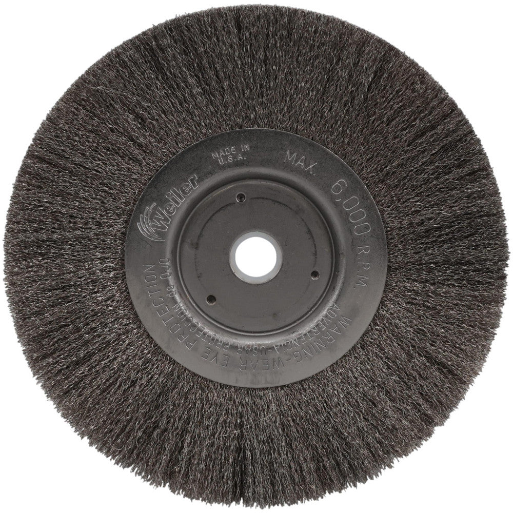 Weiler 93618 Wheel Brush 6" Wheel Dia, 3/4" Face Width, 0.0060" Wire Dia, Crimped