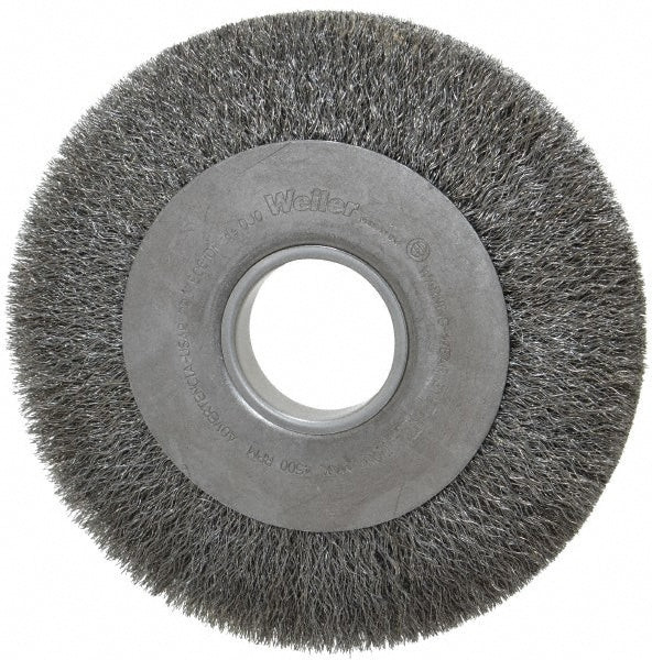 Weiler 93621 Wheel Brush 8" Wheel Dia, 1" Face Width, 0.0104" Wire Dia, Crimped