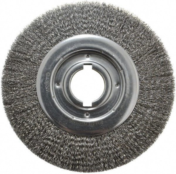 Weiler 93622 Wheel Brush 10" Wheel Dia, 1-1/8" Face Width, 0.0140" Wire Dia, Crimped