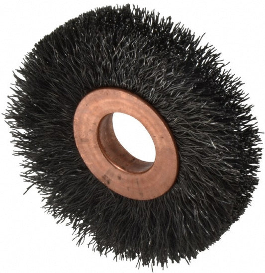 Weiler 93659 Wheel Brush 2" Wheel Dia, 3/8" Face Width, 0.0080" Wire Dia, Crimped