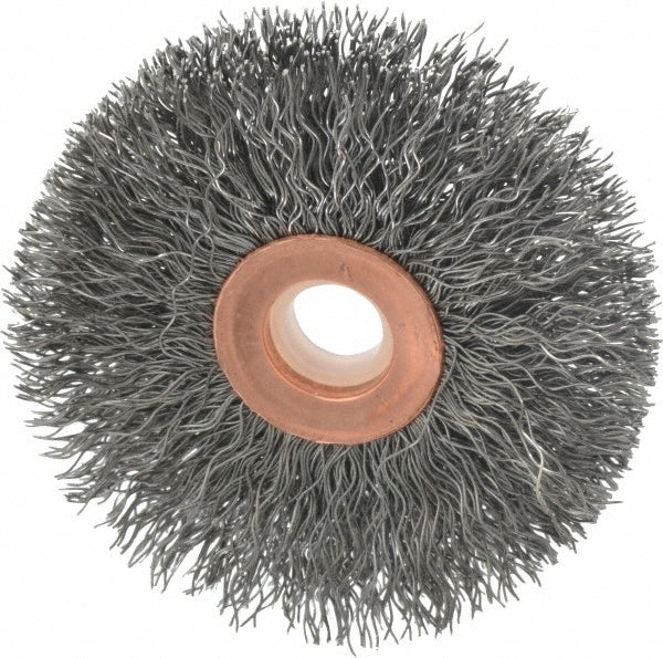 Weiler 93661 Wheel Brush 2-1/2" Wheel Dia, 1/2" Face Width, 0.0118" Wire Dia, Crimped