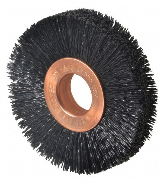 Weiler 97711 Wheel Brush 2" Wheel Dia, 3/8" Face Width, 0.0140" Wire Dia, Crimped