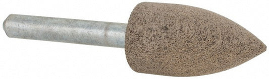 Cratex A12A80CXG 1/4 Mounted Point 1-1/4" Thick, 1/4" Shank Dia, A12, 80 Grit, Medium