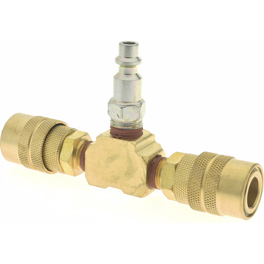 Value Collection 2652222530 Manifold 1/4" Inlet, 1/4" Outlet, 1 Inlet Port, 2 Outlet Ports, 5" OAL, 0.75" OAW