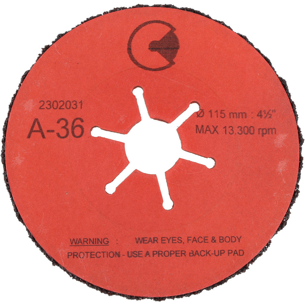 Value Collection 01-1028 Fiber Disc 4-1/2" Disc Dia, 7/8" Hole, 36 Grit, Aluminum Oxide