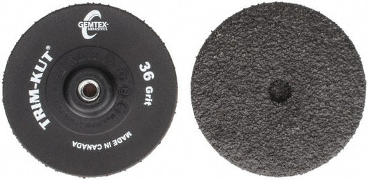 Value Collection 24330300 Quick-Change Disc 3" Dia, 36 Grit, Silicon Carbide, Coated