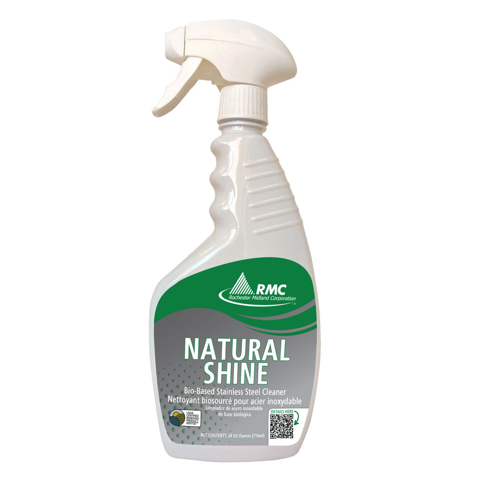 Rochester Midland Corporation 11894414 Stainless Steel Cleaner & Polish Liquid, 1 qt Bottle, Mild Scent
