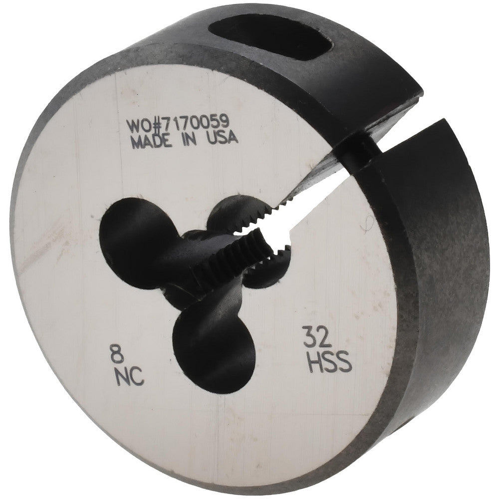 Made In USA Dies 03692241 Round Die #8-32, 1" OD, High Speed Steel