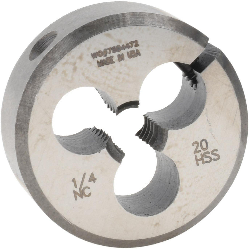 Made In USA Dies 03693033 Round Die 1/4-20, 1" OD, High Speed Steel