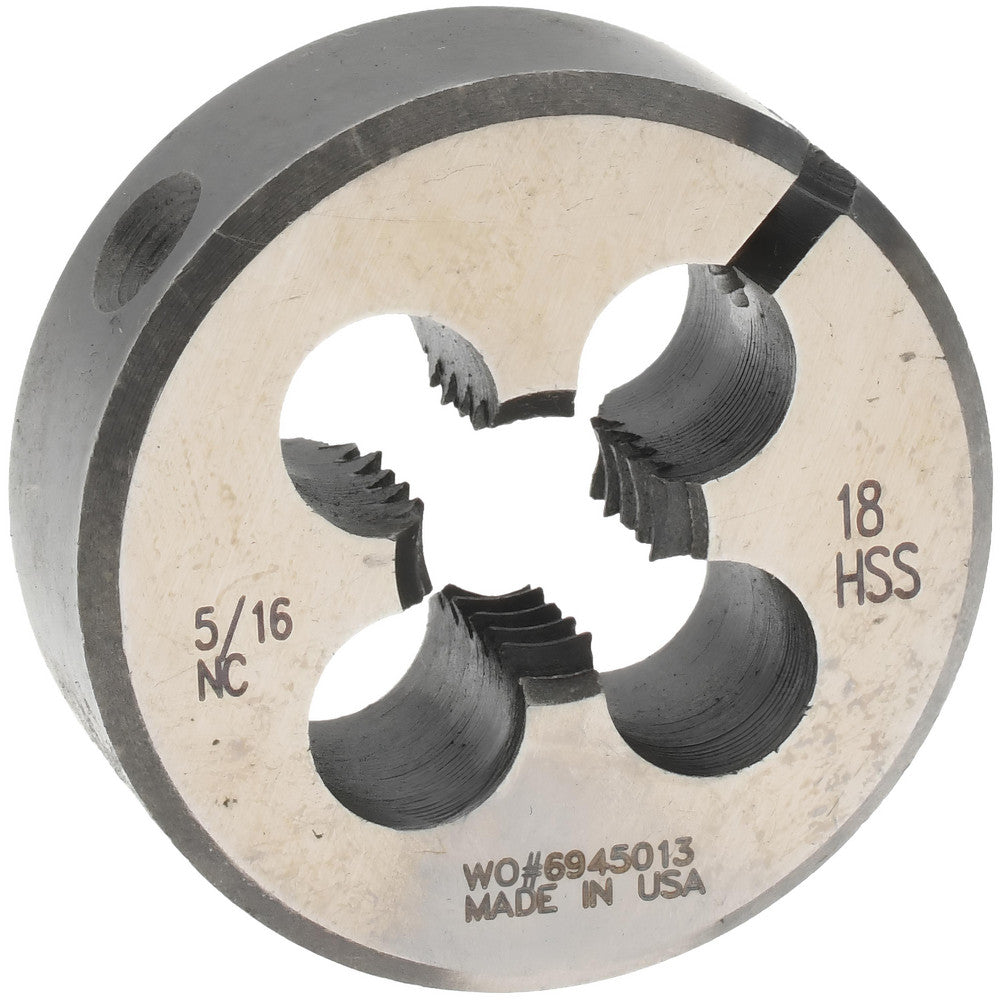 Made In USA Dies 03693090 Round Die 5/16-18, 1" OD, High Speed Steel
