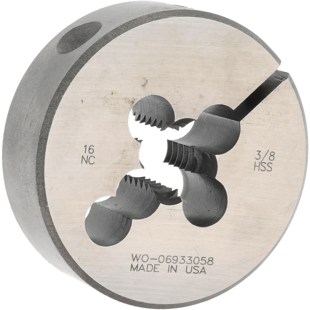 Made In USA Dies 03694155 Round Die 3/8-16, High Speed Steel