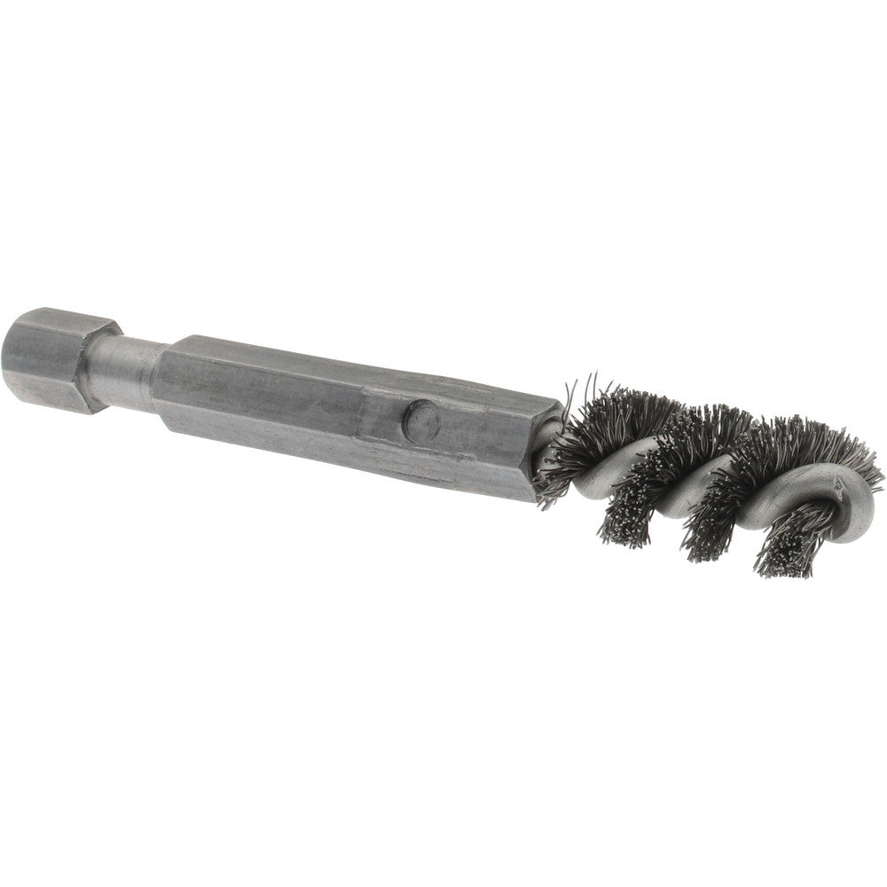 THE MILL-ROSE COMPANY 09-660004-HS 1/4 Inch Inside Diameter, 3/8 Inch Actual Brush Diameter, Stainless Steel, Power Fitting and Cleaning Brush