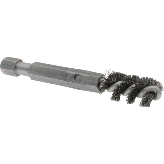 THE MILL-ROSE COMPANY 09-660004-HS 1/4 Inch Inside Diameter, 3/8 Inch Actual Brush Diameter, Stainless Steel, Power Fitting and Cleaning Brush