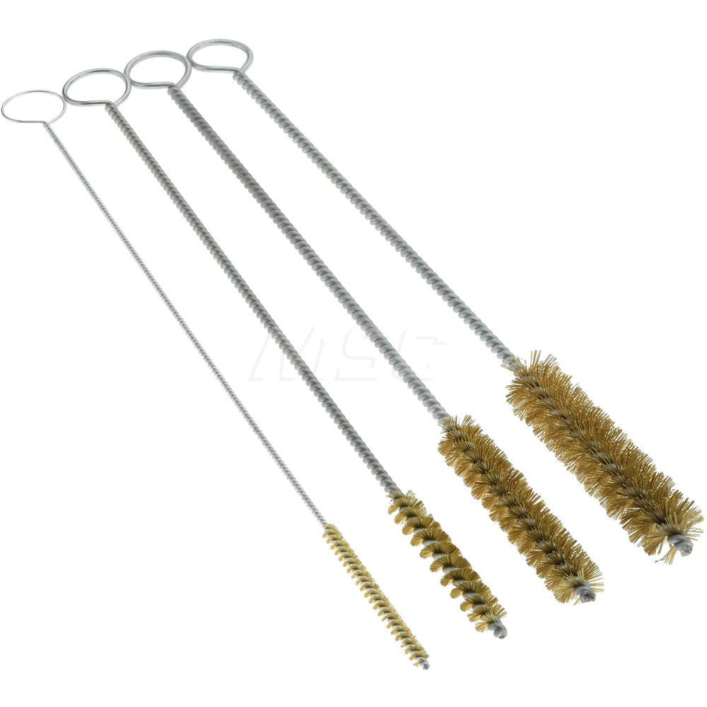 Pro-Source 08050 Scratch Brush Set Brass, 1/2, 1/4, 1/8 & 3/8" Trim Length