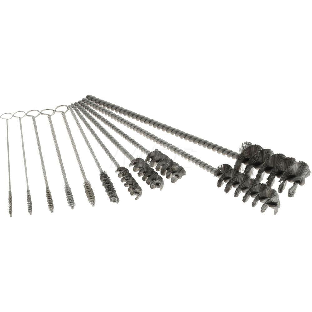 Pro-Source 08040 Scratch Brush Set Stainless Steel, 1/2, 1/4, 3/4, 3/8 & 5/16" Trim Length
