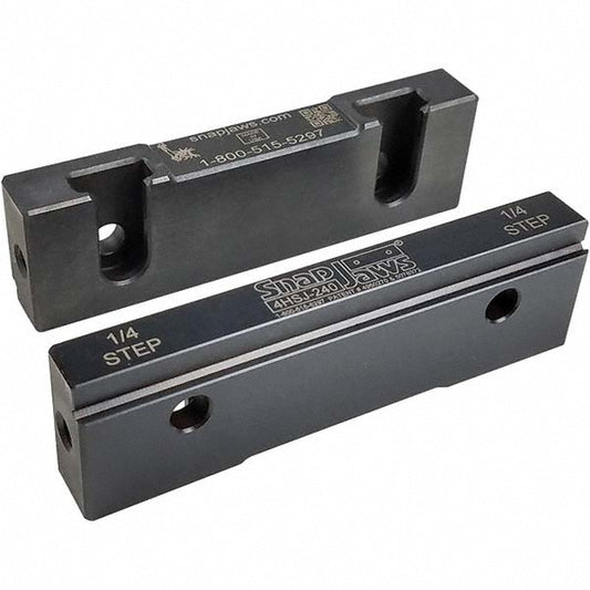 Snap Jaws 4HSJ-240 Vise Jaw 4.00" Wide, 1.1550" High, 0.5500" Thick, Step