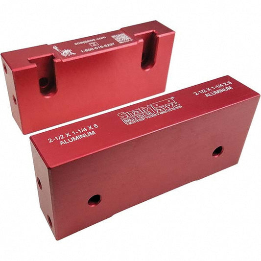 Snap Jaws 6MAJ2 1/2X1 1/4 Vise Jaw 6.00" Wide, 2-1/2" High, 1.2500" Thick, Flat