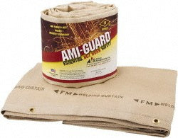 Auburn Mfr AS2400-0608 8' High x 6' Wide x 0.04" Thick Silica Welding Curtain