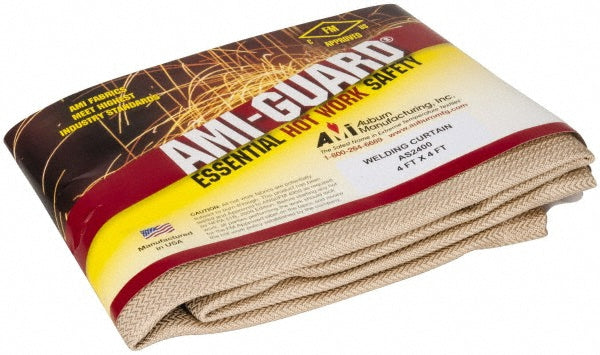Auburn Mfr AS2400-0404 4' High x 4' Wide x 0.04" Thick Silica Welding Curtain