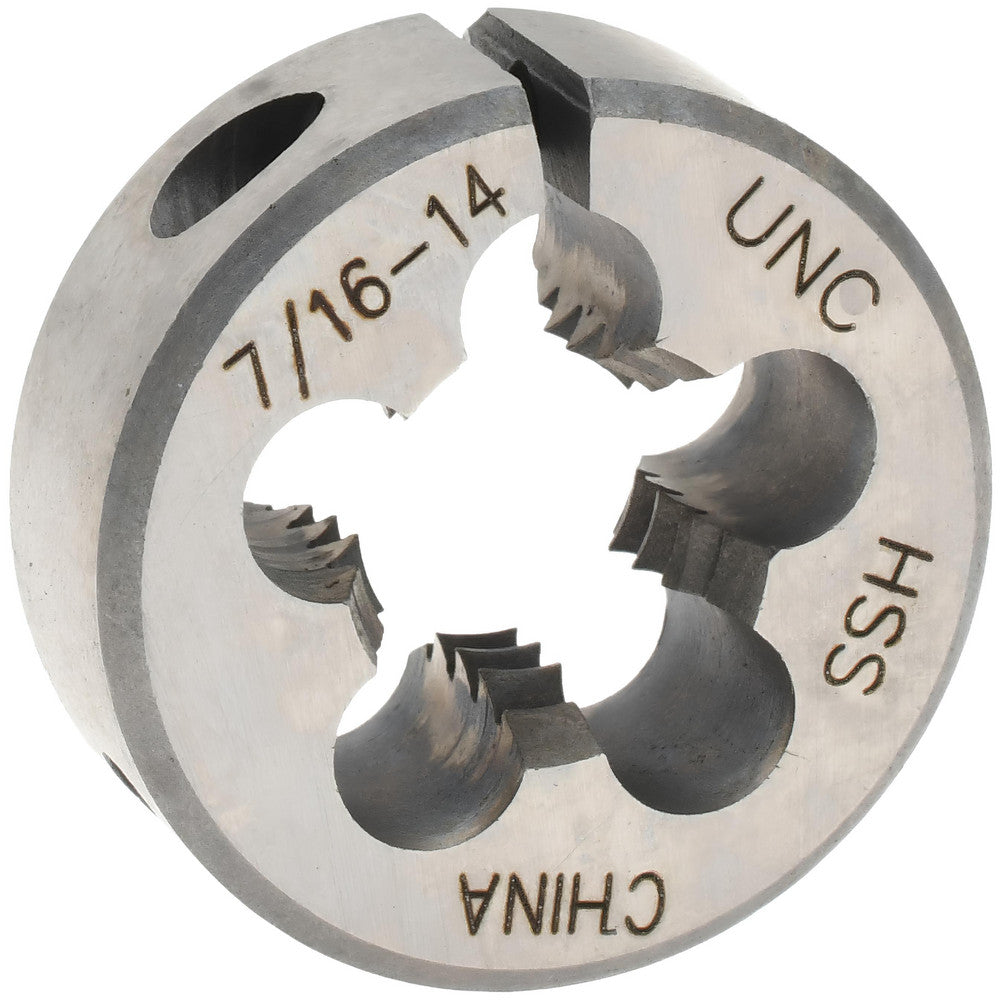 Value Collection 314-1152 Round Die 7/16-14, 1" OD, High Speed Steel