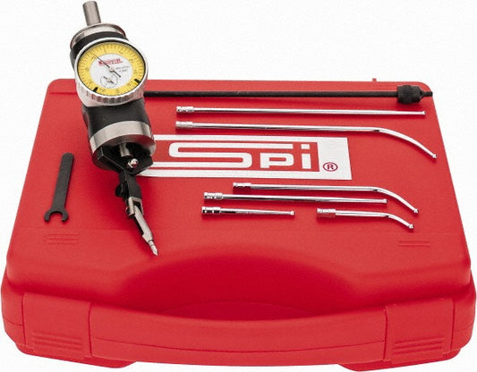 SPI 13-978-2 Test Indicator Kit 9 Pc, 0.25" Measuring Range, 0-5-0 Dial Reading