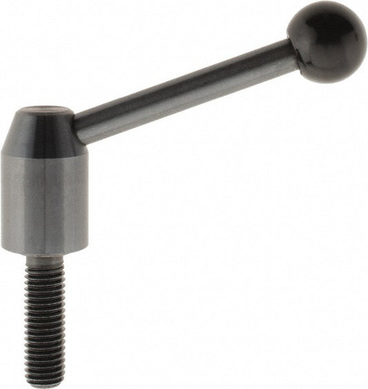 J.W. Winco 10N32A11/E Metric Size Threaded Stud Adjustable Clamping Handle M10 x 1.50 Thread, 13.5 mm Hub Dia, Steel