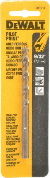 DeWALT DW1918 Mechanics Drill Bit  0.2812" Dia,  135&deg,  Cobalt,  Straight-Cylindrical Shank,  Pilot Point