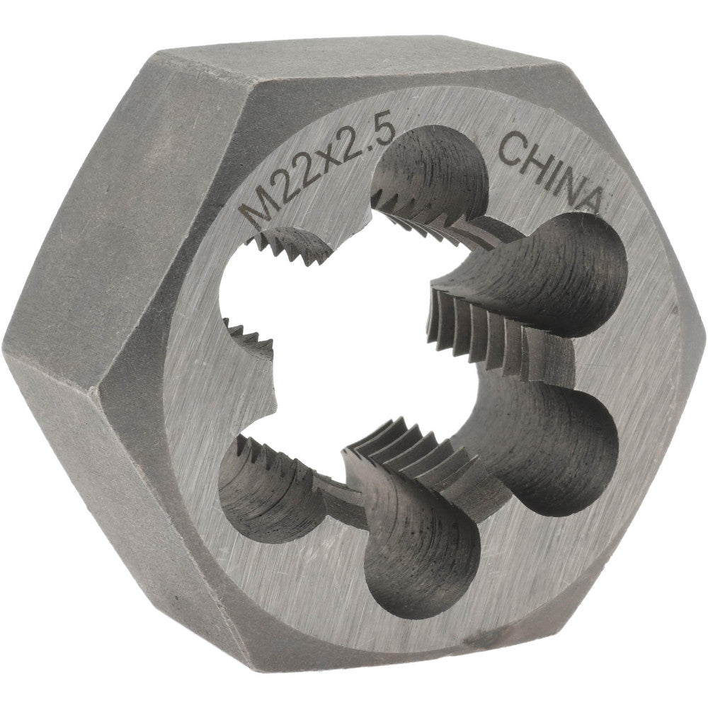 Value Collection 364-0223 Hex Rethreading Die M22x2.5, Right Hand, Carbon Steel