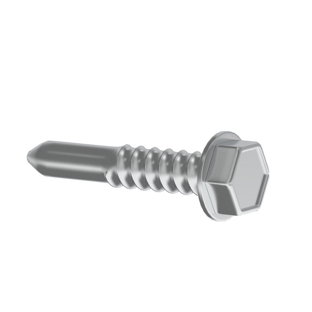 ITW Buildex 560053 1/4", Hex Washer Head, Hex Drive, 1" Length Under Head, #3 Point, Self Drilling Screw