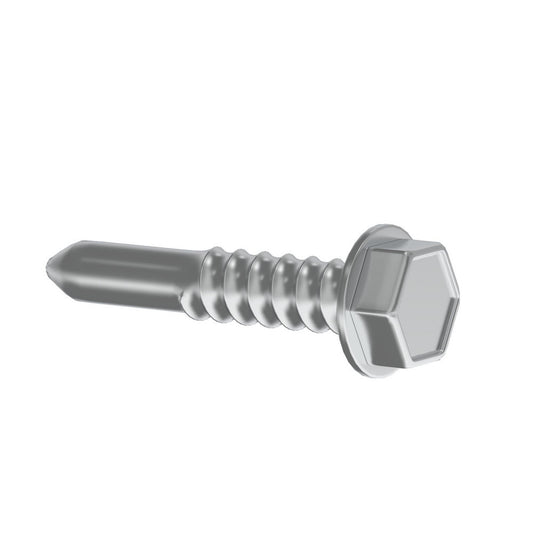ITW Buildex 560050 1/4", Hex Washer Head, Hex Drive, 3/4" Length Under Head, #3 Point, Self Drilling Screw