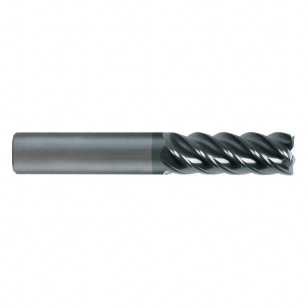 Kyocera SGS Precision Tools 42606 Square End Mill 6.00 mm Dia, 12.00 mm LOC, 5 Flute, Solid Carbide