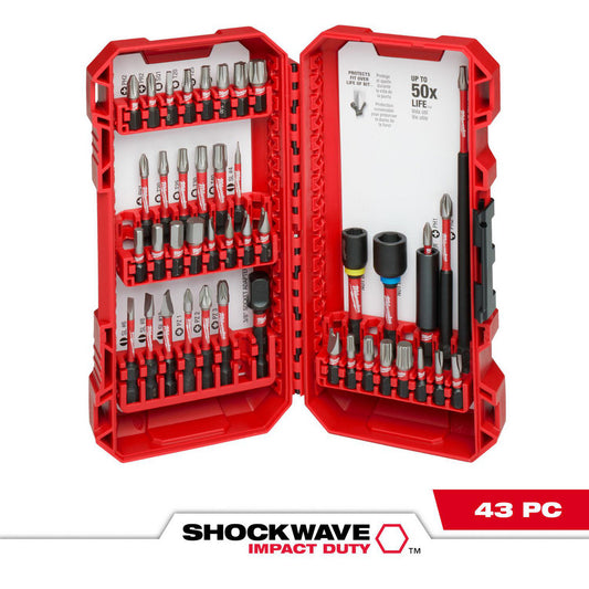 Milwaukee Tool 48-32-4033 Power & Impact Screwdriver Bit Sets Bit Type Impact Driver Bit Set  Point Type Standard Straight 1/4" Drive Bits Hex  Drive Size (Inch) 1  Overall Length (Decimal Inch) 10.3200  Blade Width 1/4  Measurement Type Multi