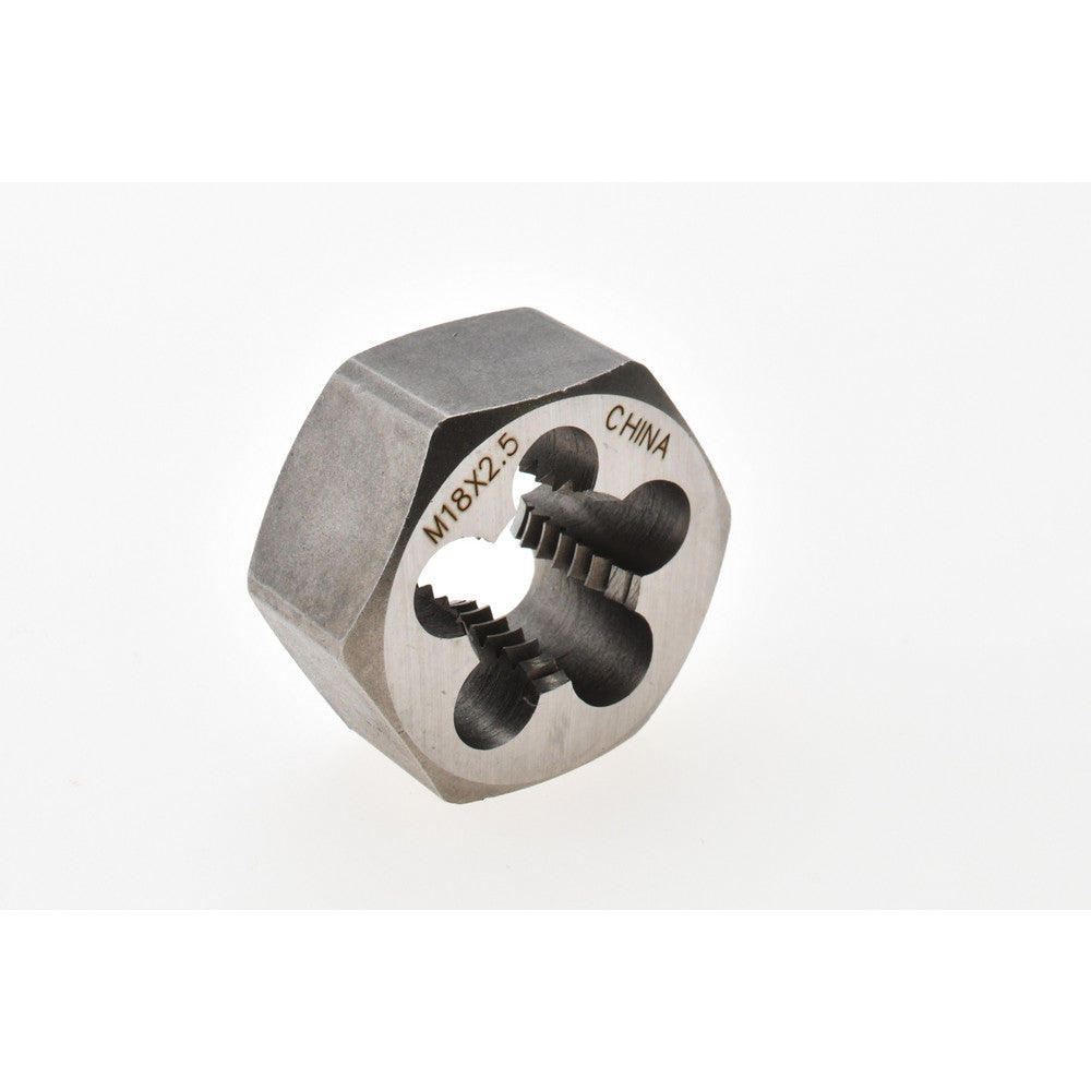 Value Collection 364-0185 Hex Rethreading Die M18x2.5, Right Hand, Carbon Steel