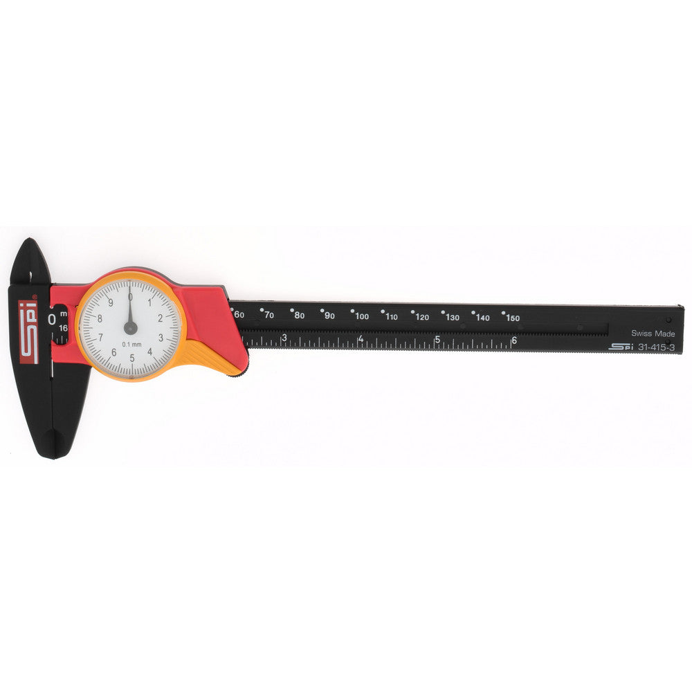 SPI 31-415-3 Dial Caliper 150 mm Range, 0.1 mm Graduation, 10 mm per Revolution