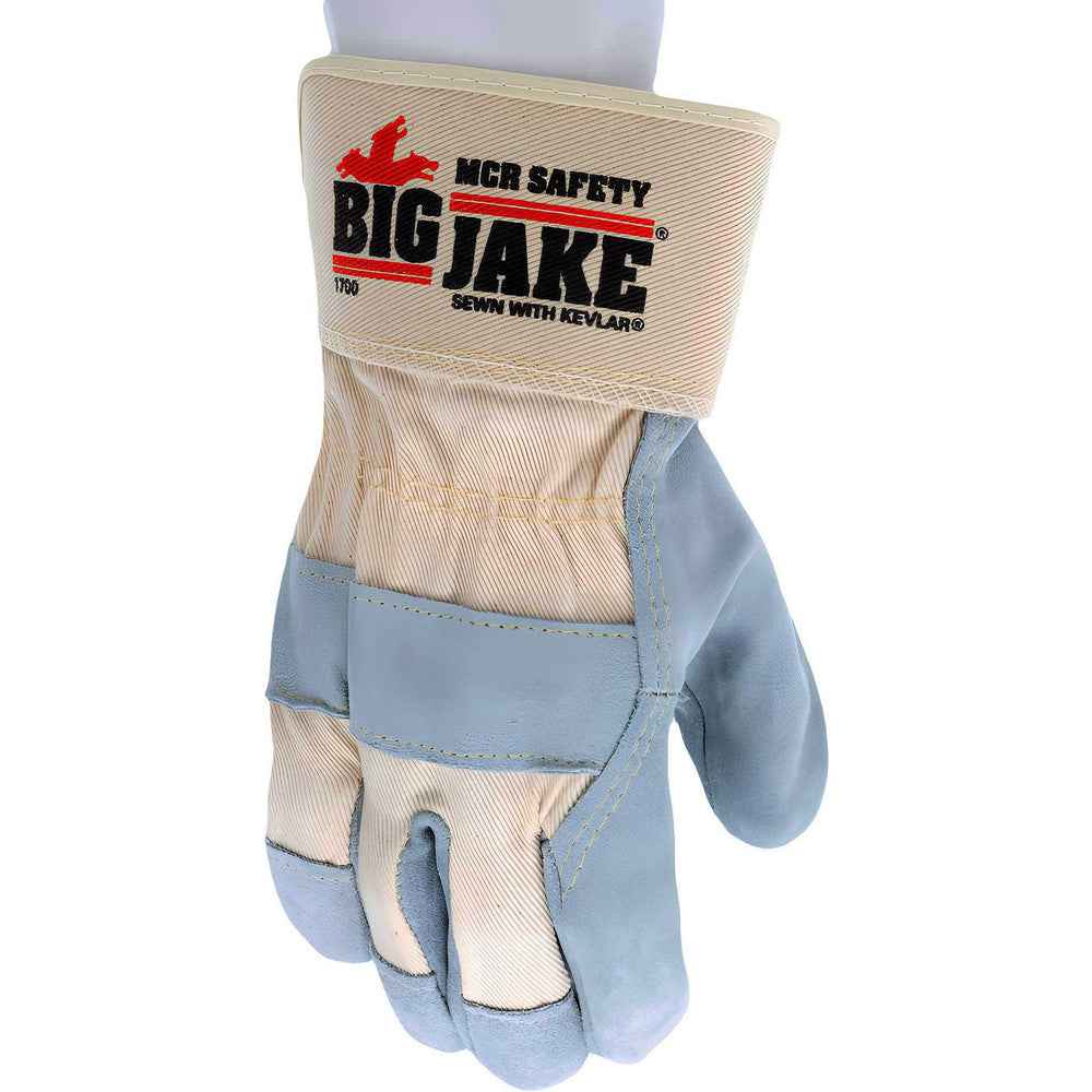 MCR Safety 1700M Work Gloves Big Jake® 1700, Size Medium, Cowhide Leather Lined, Cowhide Leather, General Purpose