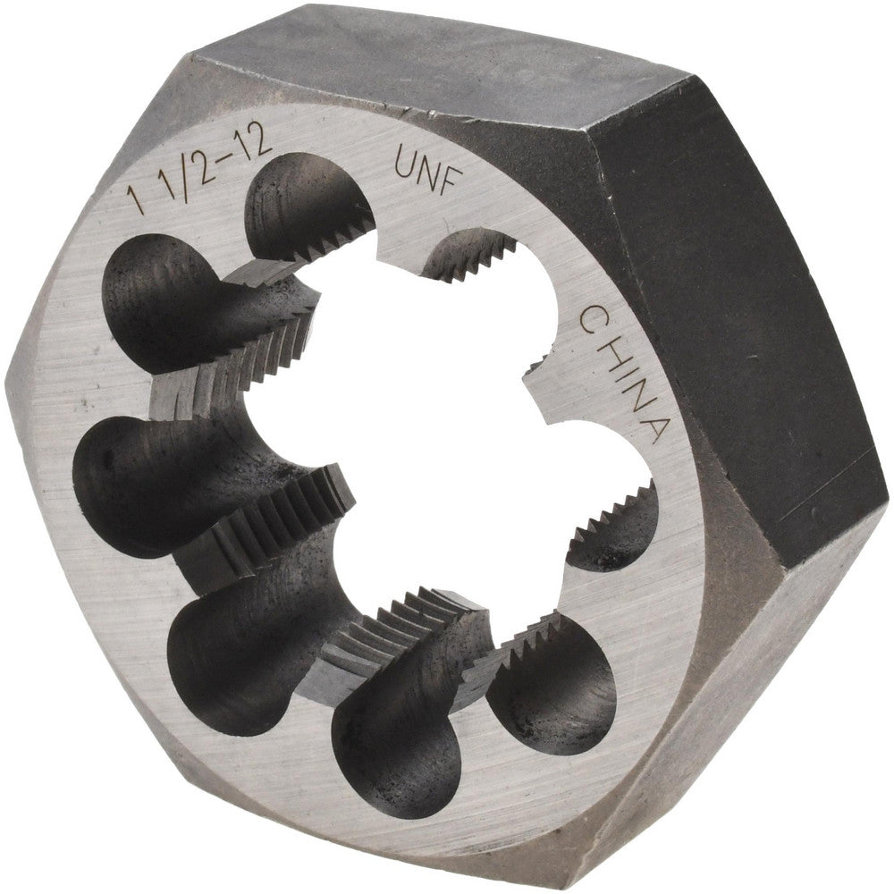 Value Collection 365-1322 Hex Rethreading Die 1-1/2 - 12, 1" Thick, Right Hand, Carbon Steel