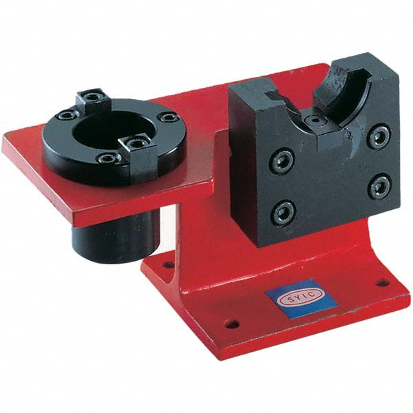 Techniks 17870 Tool Holder Tightening Fixtures Compatible Taper CAT40  Overall Height (Inch) 5  Overall Height (Decimal Inch) 5.0000  Base Length (Inch) 4-13/16  Base Width (mm) 96.80  Number Of Positions 2
