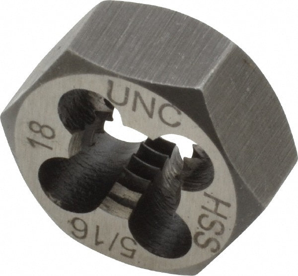 Value Collection 367-0201 Hex Rethreading Die 5/16-18, Right Hand, High-Speed Steel