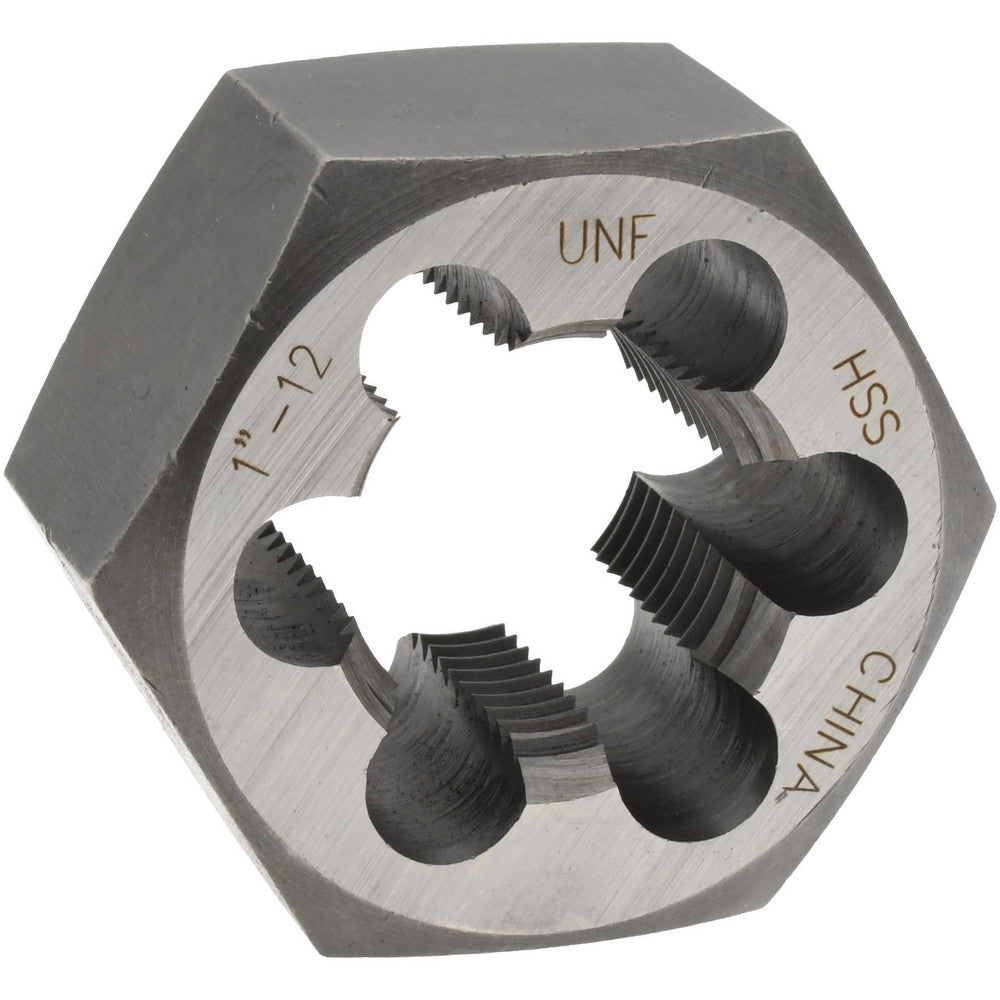 Value Collection 367-0642 Hex Rethreading Die 1-12, 1" Thick, Right Hand, High-Speed Steel