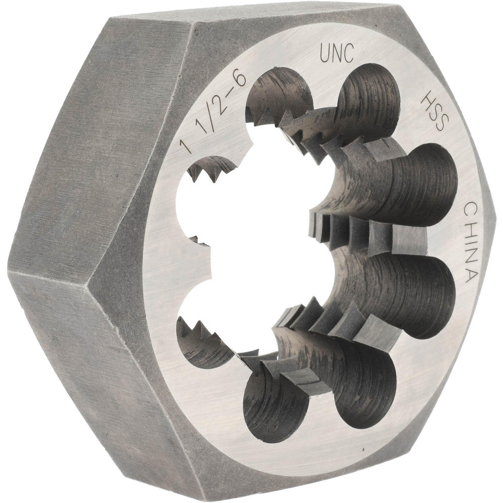 Value Collection 367-1321 Hex Rethreading Die 1-1/2-6, 1" Thick, Right Hand, High-Speed Steel
