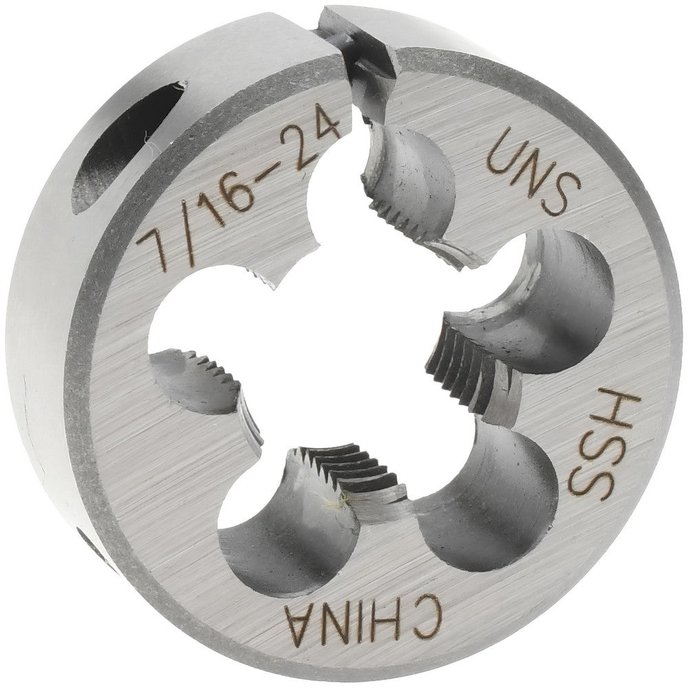Value Collection 315-1153 Round Die 7/16-24, 1" OD, High Speed Steel
